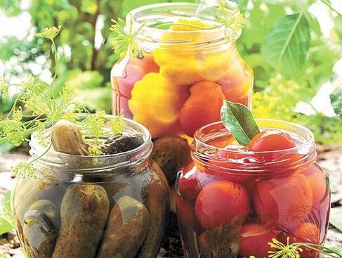 pickles and tomatoes to remove parasites