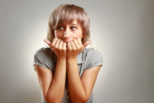 the girl is thinking about removing the parasites from the body